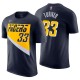 Indiana Pacers # 33 Myles Turner City Edición Edición Navy Camiseta