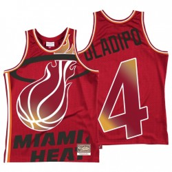 Victor Oladipo 4 No. Miami Heat Mitchell& ness Rojo Hardwood Classics Blown Out Camiseta