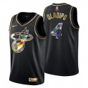 2021-22 Miami Heat Victor Oladipo # 4 Golden Edición Diamond Logo Negro Swingman Camiseta