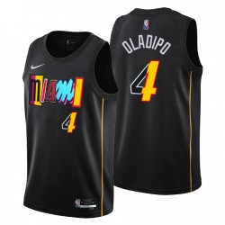 2021-22 Miami Heat Victor Oladipo # 4 Ciudad 75 aniversario Negro Camiseta