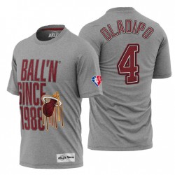 Miami Heat Victor Oladipo # 4 NBA 75 aniversario gris camiseta
