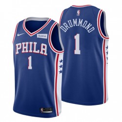 Icono de Filadelfia 76ers EDICIÓN # 1 Andre Drummond Royal Camiseta Swingman