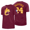 Cleveland Cavaliers Lauri Markkanen # 24 75 aniversario Cepillado cepillado Camiseta Ciudad