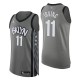 Brooklyn Nets 2021-22 NBA 75th Kyrie Irving # 11 Auténtica declaración de camiseta gris