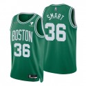 2021-22 Boston Celtics Marcus Smart # 36 75 aniversario Diamante Kelly Green Swingman Camiseta Icono