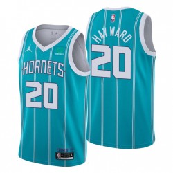 2020-21 # 20 Gordon Hayward Charlotte Hornets Camiseta Teal Icon Edición