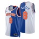 New York Knicks Split EDICIÓN KEMBA WALKER No. 8 Royal Blanco 2021-22 Swingman Camiseta