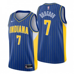 2020-21 Indiana Pacers Swingman Camiseta Malcolm Brogdon No. 7 Ciudad Edición Azul
