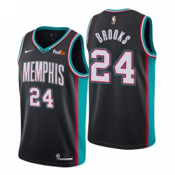 Memphis Grizzlies # 24 Dillon Brooks Swingman Negro Camiseta Classics Hardwood 2021