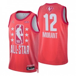 Memphis Grizzlies # 12 JA Morant 2022 NBA All-Star Maroon 75th Camiseta