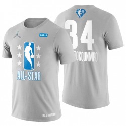 Milwaukee Bucks Giannis Antetokounmpo 2022 NBA All-Star Grey 75th camiseta