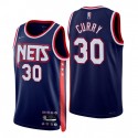 Brooklyn Nets Seth Curry # 30 75 aniversario Ciudad Navy Swingman Camiseta