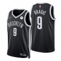 2022 Brooklyn Nets Goran Dragic # 9 75º Icono de aniversario Negro Swingman Camiseta