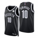 Brooklyn Nets Ben Simmons # 10 75o aniversario icono Negro Swingman Camiseta