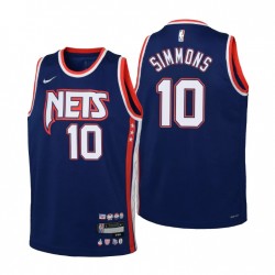 Brooklyn Nets Ben Simmons # 10 75 aniversario Juvenil de Navidad Ciudad de Camiseta