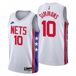 Brooklyn Nets No.10 Ben Simmons 2022-23 Classic Edición Blanco Camiseta