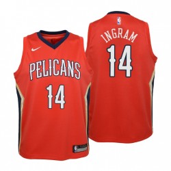 New Orleans Pelicans Camiseta Brandon Ingram No.14 Declaración Edición Rojo Juvenil
