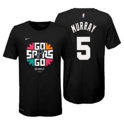 Juventud San Antonio Spurs # 5 Negro Mantra Rendimiento NBA Playoffs Encuadernado DeJounte Murray T-Shirt