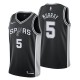 Icono de San Antonio Spurs Edición Camiseta DeJounte Murray 5 Negro 2020-21