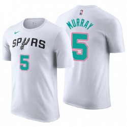 San Antonio Spurs # 5 DeJounte Murray City Edición Blanco Camiseta