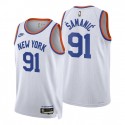 New York Knicks Luka Samanic # 91 2021-22 75 aniversario Classario de EDICIÓN AÑO ZERO BLANCO CAMISETA