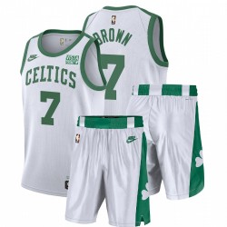 Conjunto de gimnasia Nike Boston Celtics Jaylen Brown Blanco Clásico Edición