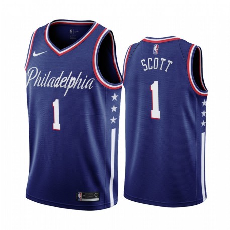 Filadelfia 76ers Mike Scott Navy City New Uniform Camisetas