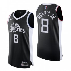 2020-21 Los Angeles Clippers Camiseta No. 8 Marcus Morris Sr. City Edición Negro