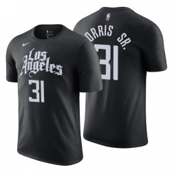 Camiseta de la ciudad de Los Angeles Clippers Marcus Morris Sr. 31 Negro 2020-21