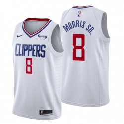 NO.8 Marcus Morris Sr. Los Angeles Clippers SWINGMAN BLANCO CAMISETA ASOCIACIÓN EDICIÓN