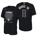 Los Angeles Clippers 2021 NBA Playoffs Bound Negro Marcus Morris Sr. # 8 Mantra camiseta