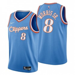 2021-22 Los Angeles Clippers Marcus Morris Sr. # 8 Ciudad 75 aniversario Azul Camiseta