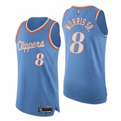 Los Angeles Clippers 2021-22 NBA 75th Marcus Morris Sr. # 8 Authentic Azul Camiseta City