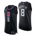 Los Angeles Clippers # 8 Marcus Morris Sr. Declaración auténtica Negro Camiseta