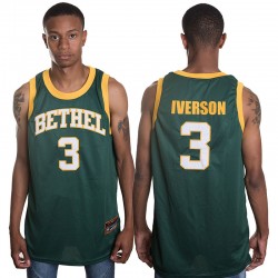 Allen Iverson Bethel High School # 3 Verde Baloncesto Camiseta