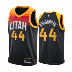 Boxan Bogdanovic Utah Jazz 2020-21 Ciudad negra Camisetas Nuevo uniforme