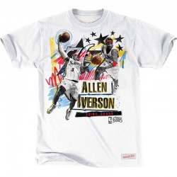 Mitchell& ness Filadelfia 76ers # 3 Allen Iverson Player Tee Blanco camiseta