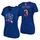 Filadelfia femenina 76ers Royal Tri-Blend V-cuello Star Wars Rebel # 3 Camiseta Allen Iverson