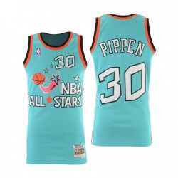 Mitchell & Ness Hombres # 30 Scottie Pippen Aqua 1996 NBA All-Star Swingman Camiseta