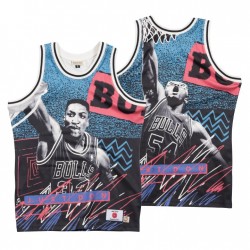 Hombres Chicago Bulls #33 Scottie Pippen Azul All-Star Fashion Camiseta