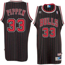 Chicago Bulls #33 Scottie Pippen Throwback Swingman Camiseta - Negro