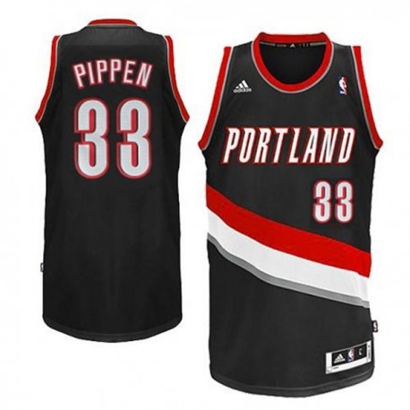 Portland Trail Blazers #33 Scottie Pippen Revolution 30 Swingman Negro Camiseta