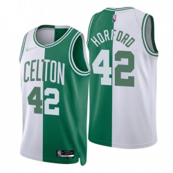 Boston Celtics Al Horford #42 NBA 75th Split Edución Kelly Green Blanco Camiseta