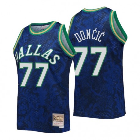 Dallas Mavericks Luka Doncic #77 HWC Limited Lunar Año Nuevo Azul Camiseta