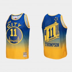 Golden State Warriors Mitchell & Ness Klay Thompson #11 Gold Royal Fadeaway HWC Limited Camiseta