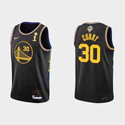2022 Campeones de las Finales de la NBA Stephen Curry #30 Negro Ciudad Negro Camiseta