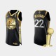 2021-22 Campeones de las Finales de la NBA Andrew Wiggins #22 Negro Gold Auténtico Golden Negro Gold Camiseta
