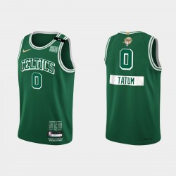 Boston Celtics 2022 Finales de la NBA #0 Jayson Tatum City Green Camiseta