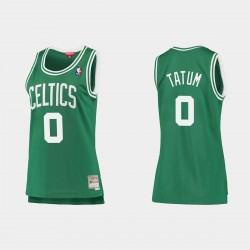 Mujeres's Boston Celtics Jayson Tatum #0 Hardwood Classics Camiseta Green