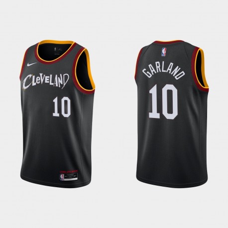 2020-21 Cleveland Cavaliers Camiseta Darius Garland #10 Ciudad Negro